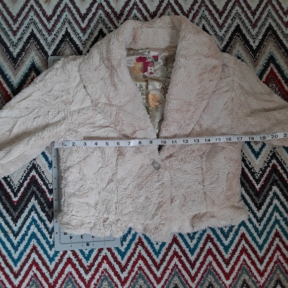 Faux fur Buffalo David Bitton Teddy Bear Blazer - Picture 8 of 8